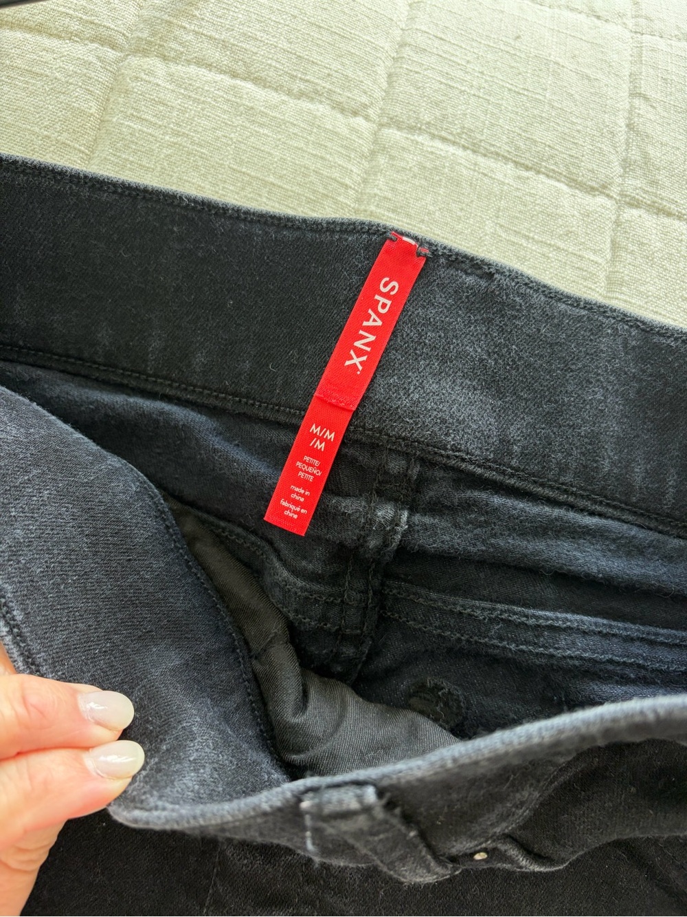 SPANX Black High-Rise Shaping Crop Jeans